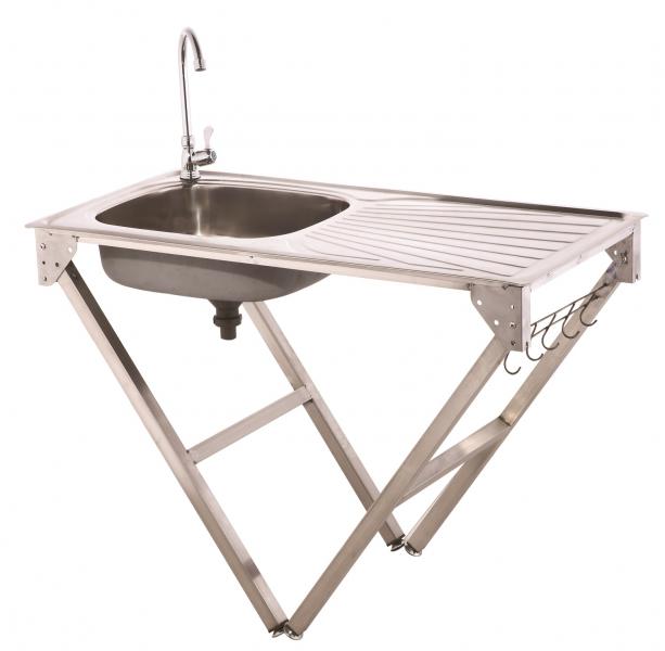 Hochwertiger 18/10 Edelstahl-Multifunktionswaschtisch Waschbecken