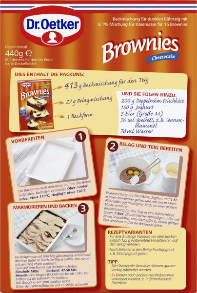 Dr Oetker Brownies Cheesecake Online Kaufen Bei Combi De