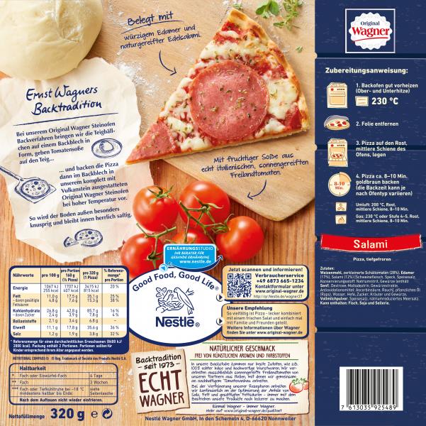 Original Wagner Steinofen Pizza Salami Online Kaufen Bei MyTime De