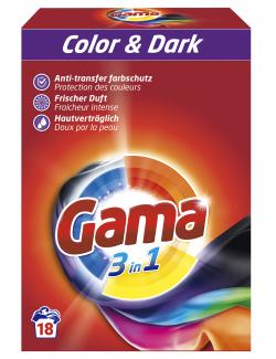 Gama 3 in 1 Color & Dark Waschmittel Pulver