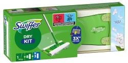 Swiffer Boden Starterset Wet + Dry (Bodenstab + 3 Wet Wischtücher + 8 Dry Trockentücher)