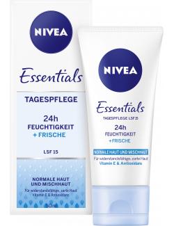 Nivea Essentials Tagespflege 24h Feuchtigkeit + Frische LSF 15