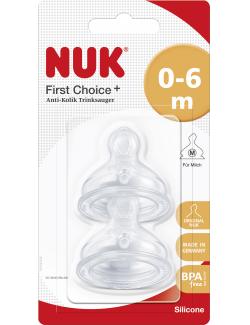 Nuk First Choice+ Anti-Kolik Trinksauger Silikon Gr. 1/M