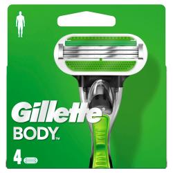Gillette Body Rasierklingen für Männer, 4 Ersatzklingen