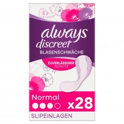 Always Discreet Inkontinenz-Slipeinlagen Normal 28, Bei Blasenschwäche