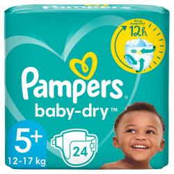 Pampers Baby-Dry Größe 5+, 12kg-17kg