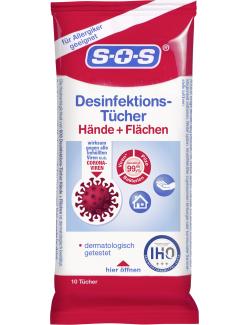 SOS Desinfektionstücher Hände + Flächen