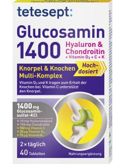 Tetesept Glucosamin 1400 Hyaluron & Chondroitin Knorpel & Knochen