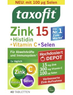 Taxofit Zink15 + Histidin + Vitamin C + Selen Depot Tabletten