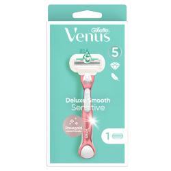 Venus Deluxe Smooth Sensitive RoseGold Rasierer mit 1 Rasierklinge