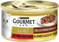 Gourmet Gold mit Rind & Huhn in Sauce mit Tomaten