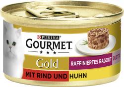 Purina Gourmet Gold raffiniertes Ragout Duett mit Rind und Huhn