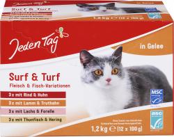 Jeden Tag Katze Surf & Turf Fleisch & Fisch-Variationen in Gelee