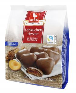 Weiss Lebkuchen Herzen gefüllt Vollmilch