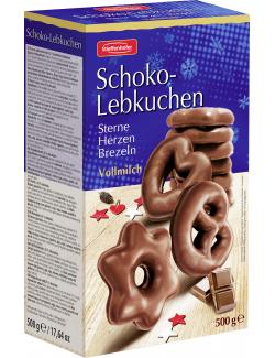 Stieffenhofer Schoko-Lebkuchen Sterne Herzen Brezeln Vollmilch