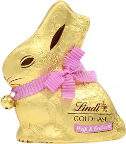 Lindt Goldhase Weiß & Erdbeere