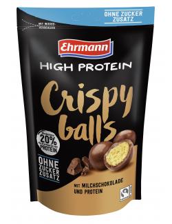 Ehrmann High Protein Crispy Balls Milchschokolade ohne Zucker