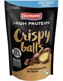Ehrmann High Protein Crispy Balls Milchschokolade ohne Zucker