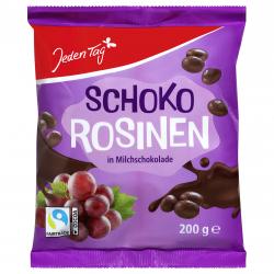 Jeden Tag Schoko Rosinen in Milchschokolade