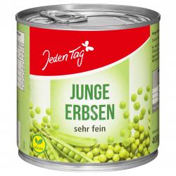 Jeden Tag Junge Erbsen sehr fein