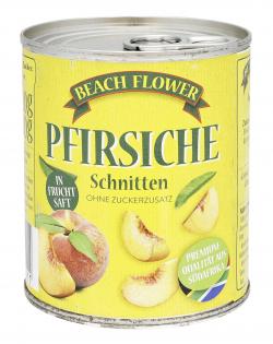 Beach Flower Pfirsiche in Schnitten