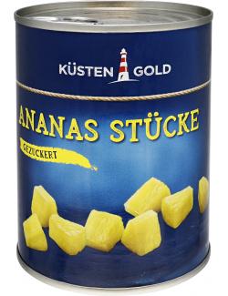 Küstengold Ananas Stücke gezuckert