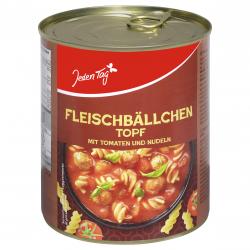Jeden Tag Fleischbällchentopf mit Tomaten und Nudeln