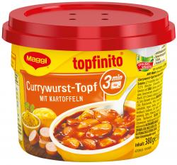 Maggi Topfinito Currywurst-Topf mit Kartoffeln