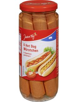 Jeden Tag Hot Dog Würstchen