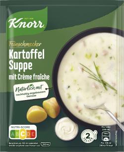 Knorr Feinschmecker Kartoffel Suppe mit Creme fraîche
