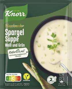 Knorr Feinschmecker Spargel Suppe weiß und grün