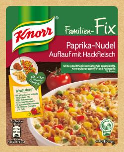 Knorr Familien-Fix Paprika-Nudel Auflauf mit Hackfleisch