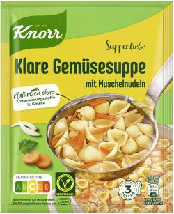 Knorr Suppenliebe Klare Gemüsesuppe mit Muschelnudeln