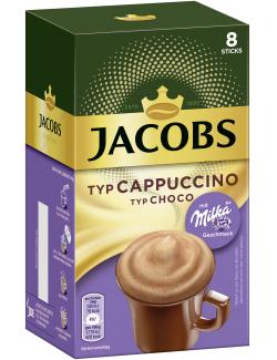 Jacobs Cappuccino Milka, 8 Sticks mit Instant Kaffee