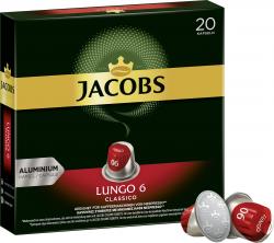 Jacobs Kaffeekapseln Lungo 6 Classico, 20 Nespresso®* kompatible Kapseln