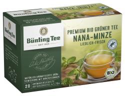 Bünting Tee Premium Bio Grüner Tee Nana-Minze