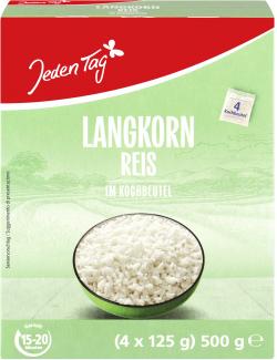 Jeden Tag Langkorn Reis im Kochbeutel