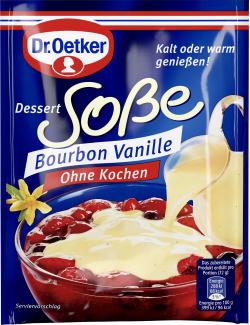 Dr. Oetker Dessert Sauce ohne Kochen Bourbon Vanille