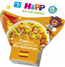 Hipp Kinder Paella mit buntem Gemüse und Bio-Hühnchen