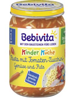 Bebivita Kinder Küche Pasta mit Tomaten-Zucchini-Gemüse und Pute
