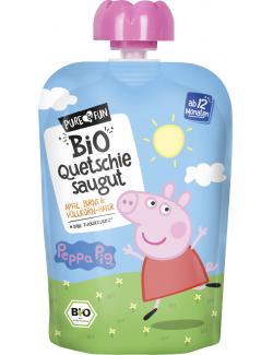 Pure & Fun Bio Quetschie saugut Peppa Pig Apfel-Birne & Vollkorn-Hafer