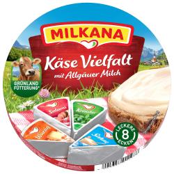 Milkana Schmelzkäse-Ecken Käse Vielfalt 8 leckere Ecken