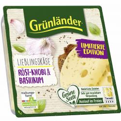 Grünländer Schnittkäse Lieblingskäse Röst-Knobi & Basilikum