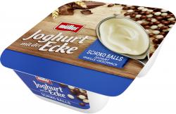 Müller Joghurt mit der Ecke Schoko Balls Joghurt Vanille-Geschmack
