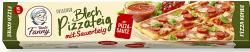 Tante Fanny Frischer Blech Pizzateig mit Sauerteig und Pizza-Sauce