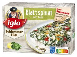 Iglo Schlemmer Filet Blattspinat mit Käse