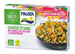 Frosta #Kochebunter Gemüse Pfanne mit gegrillter Zucchini & Kichererbsen
