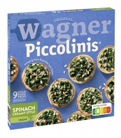 Original Wagner Steinofen Piccolinis Spinach Creamy Style Mini-Pizza Spinat