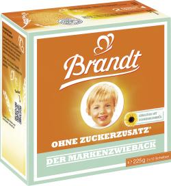 Brandt Der Markenzwieback ohne Zuckerzusatz
