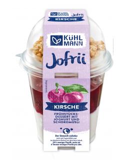 Kühlmann Jofrii Kirsche Frühstücksdessert mit Joghurt und Schokomüsli